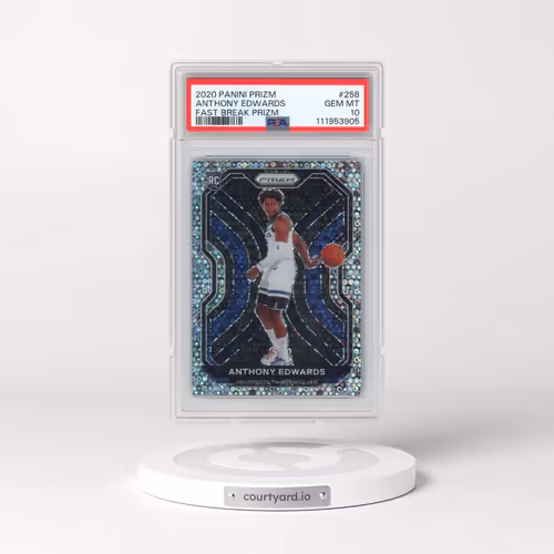 2020 Panini Prizm #258 Anthony Edwards - Fast Break Prizm (PSA 10 GEM MINT)