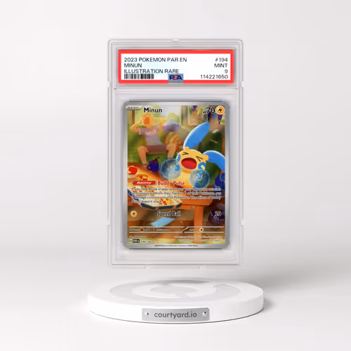 2023 Pokémon Par EN-Paradox Rift #194 Minun - Illustration Rare (PSA 9 MINT)