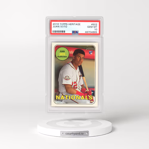 2018 Topps Heritage #502 Juan Soto (PSA 10 GEM MINT)
