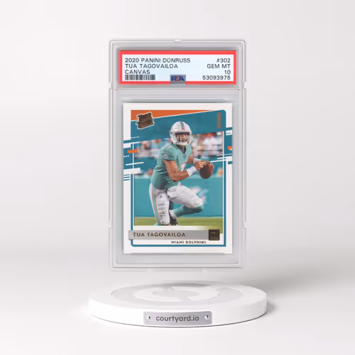 2020 Panini Donruss #302 Tua Tagovailoa - Canvas (PSA 10 GEM MINT)