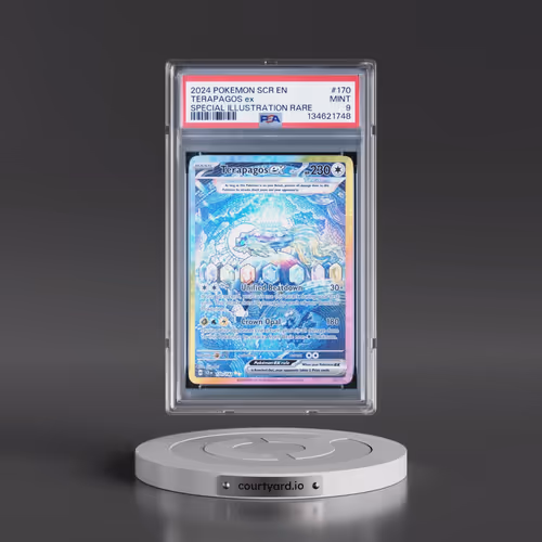 2024 Pokémon Scr EN-Stellar Crown #170 Terapagos EX - Holo Special Illustration Rare (PSA 9 MINT)