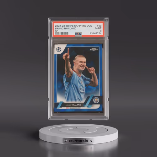 2022-23 Topps Chrome Sapphire Edition UEFA Club Competitions #99 Erling Haaland - SP (PSA 9 MINT)