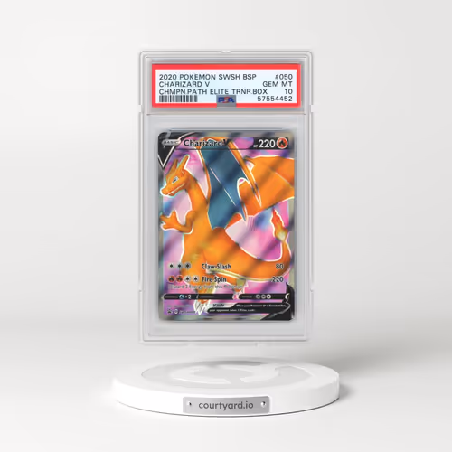2020 Pokémon Swsh Black Star Promo #050 Charizard V - Holo Champion's Path Elite Trainer Box (PSA 10