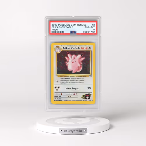 2000 Pokémon Gym Heroes #3 Erika's Clefable - Holo (PSA 8 NM-MT)