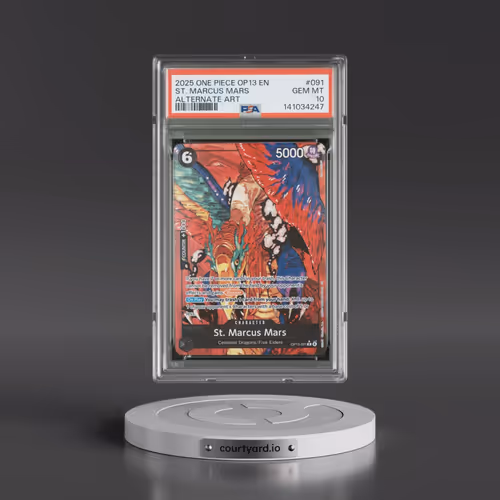2025 One Piece OP13-Carrying on His Will #091 St. Marcus Mars - Alternate Art (PSA 10 GEM MINT)