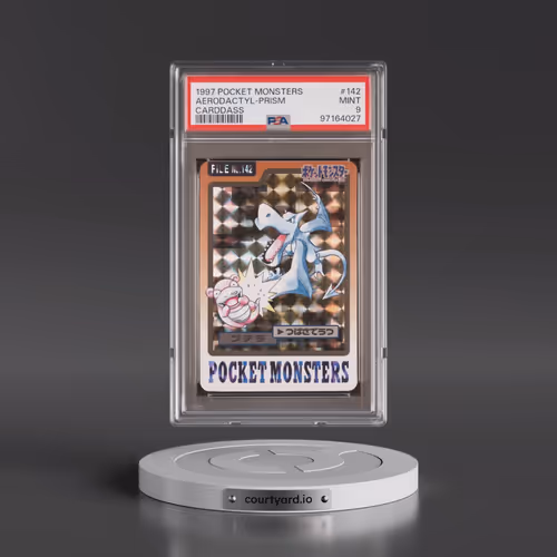 1997 Pocket Monsters Carddass #142 Aerodactyl-Prism (PSA 9 MINT)