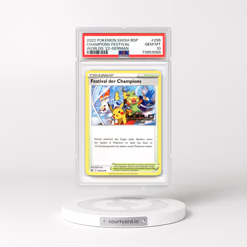 2022 German Sword & Shield Promos #296 Champions Festival (PSA 10 GEM MINT)