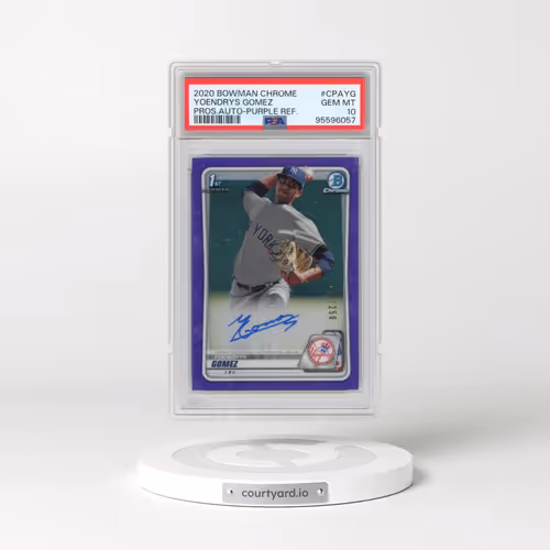 2020 Bowman Chrome Prospect Autographs #CPAYG Yoendrys Gomez - Purple Refractor (PSA 10 GEM MINT)