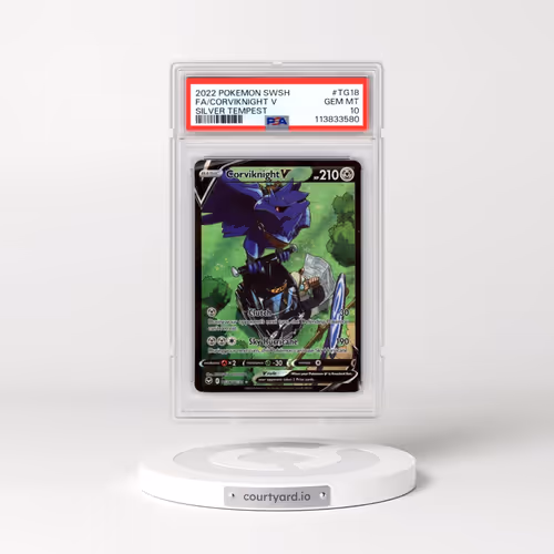 2022 Pokémon Sword & Shield Silver Tempest #TG18 Corviknight V - Holo Full Art (PSA 10 GEM MINT)