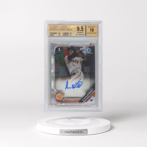 2019 Bowman Chrome Prospects Autographs #CPAAC Alexander Canario (BGS 9.5 GEM MINT)