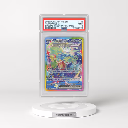 2025 Pokémon Pre EN-Prismatic Evolutions #169 Terapagos EX - Holo Special Illustration Rare (PSA 9 MINT)