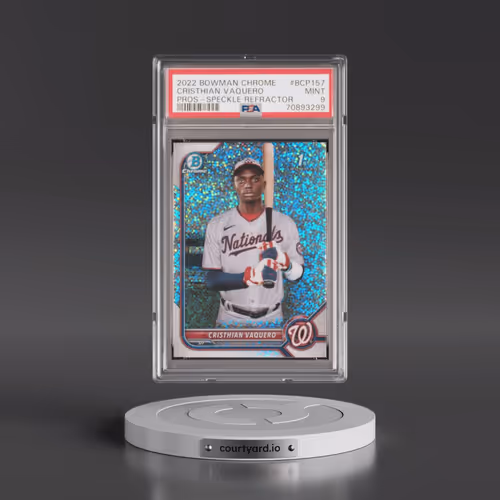 2022 Bowman Chrome Prospects #BCP157 Cristhian Vaquero - Speckle Refractor (PSA 9 MINT)