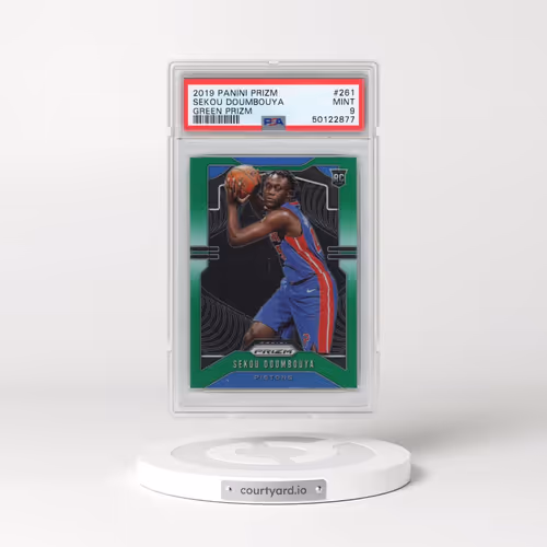 2019 Panini Prizm #261 Sekou Doumbouya - Green Prizm (PSA 9 MINT)