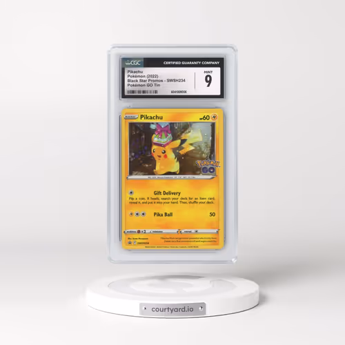 2017 Black Star Promos - Sword & Shield #SWSH234 Pikachu - Pokémon GO Tins Cosmos Holo (CGC 9 MINT)