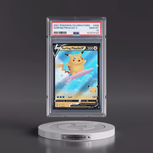 2021 Pokémon Celebrations #008 Surfing Pikachu V - Holo (PSA 10 GEM MINT)