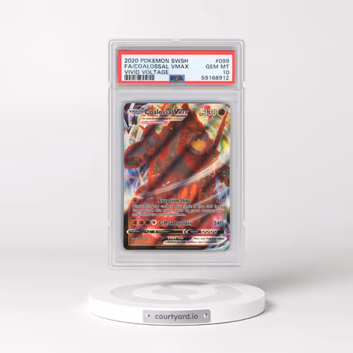 2020 Pokémon Sword & Shield Vivid Voltage #099 Coalossal Vmax - Full Art (PSA 10 GEM MINT)