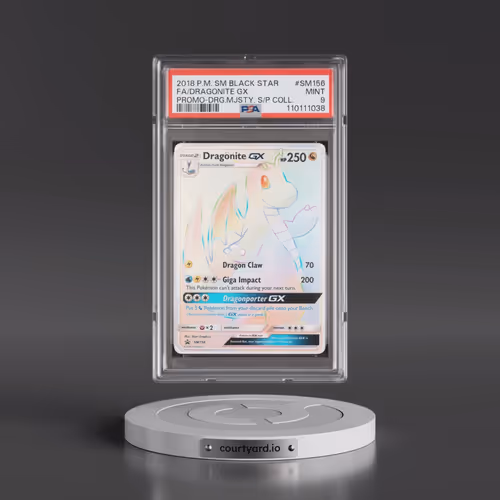 2018 Pokémon SM Black Star Promo #SM156 Dragonite GX - Holo Full Art Dragon Majesty Super-Premium Co