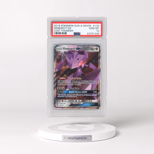 2018 Pokémon Sun & Moon Lost Thunder #130 Genesect GX - Holo (PSA 10 GEM MINT)