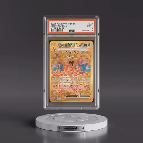 2023 Pokémon Obf EN-Obsidian Flames #228 Charizard EX - Holo Hyper Rare (PSA 9 MINT)