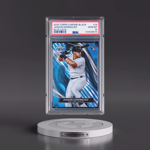 2024 Topps Chrome Black #19 Jasson Dominguez - Blue Lava (PSA 10 GEM MINT)
