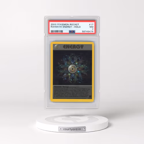 2000 Pokémon Rocket #17 Rainbow Energy - Holo (PSA 7 NM)