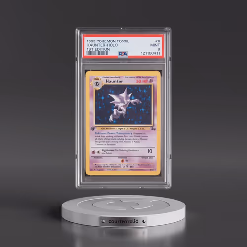 1999 Pokémon Fossil #6 Haunter - 1st Edition Holo (PSA 9 MINT)