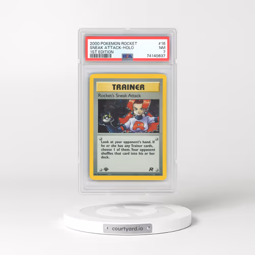 2000 Pokémon Rocket #16 Rocket's Sneak Attack - 1st Edition Holo (PSA 7 NM)