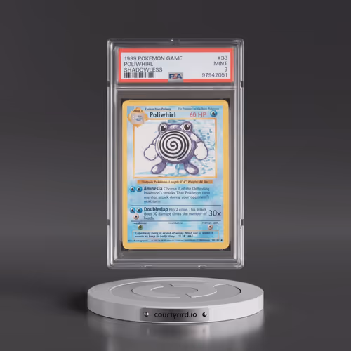 1999 Pokémon Game #38 Poliwhirl - Shadowless (PSA 9 MINT)