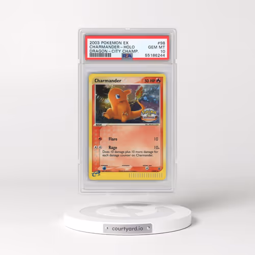 2003 Pokémon EX Dragon #98 Charmander - Holo City Championships (PSA 10 GEM MINT)
