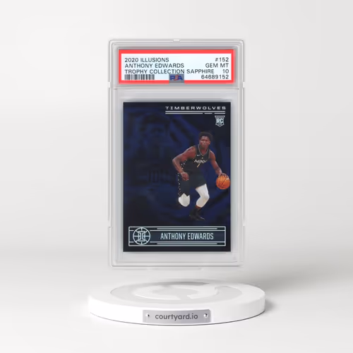 2020 Panini Illusions #152 Anthony Edwards - Trophy Collection Sapphire (PSA 10 GEM MINT)
