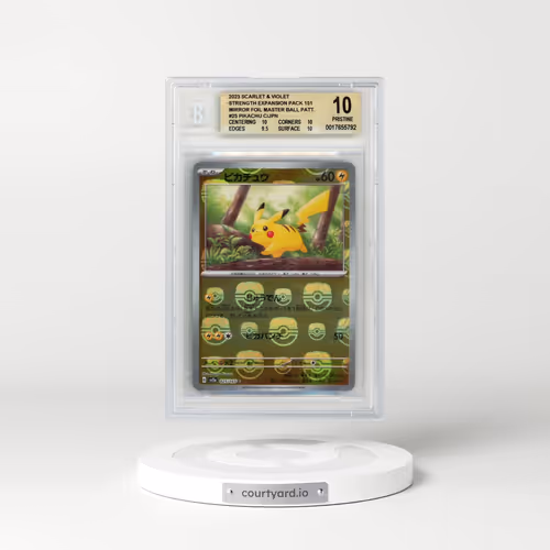 2023 Pokémon Card 151 #025 Pikachu - Reverse Holo Master Ball (BGS 10 PRISTINE)