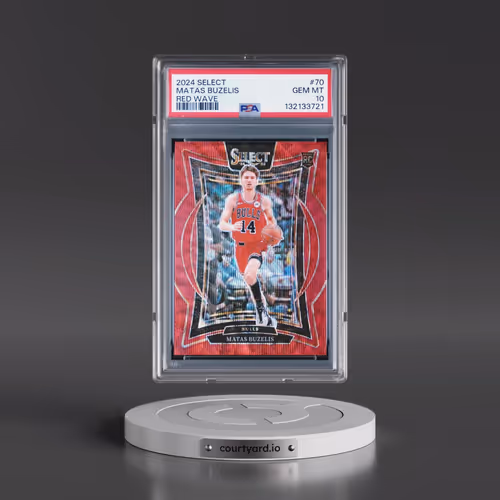 2024 Panini Select #70 Matas Buzelis - Red Wave (PSA 10 GEM MINT)