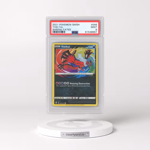 2021 Pokémon Sword & Shield Shining Fates #046 Yveltal (PSA 9 MINT)