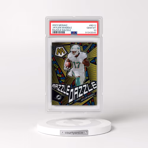 2023 Panini Mosaic Razzle Dazzle #RD12 Jaylen Waddle (PSA 10 GEM MINT)