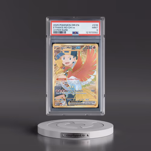 2025 Pokémon Dri EN-Destined Rivals #239 Ethan's HO-Oh EX - Holo Hyper Rare (PSA 9 MINT)