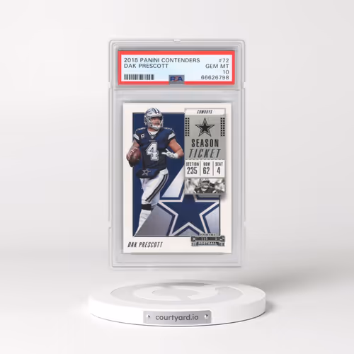2018 Panini Contenders #72 Dak Prescott (PSA 10 GEM MINT)