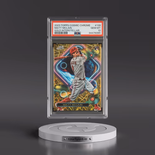 2023 Topps Cosmic Chrome #139 Matt Mclain - Gold Interstellar Refractor (PSA 10 GEM MINT)