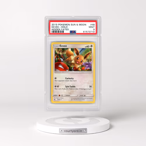 2019 Pokémon Sun & Moon Hidden Fates #48 Eevee - Holo (PSA 9 MINT)