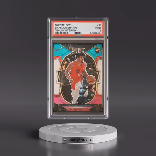 2022 Panini Select #71 Shaedon Sharpe - Teal/White/Pink (PSA 9 MINT)