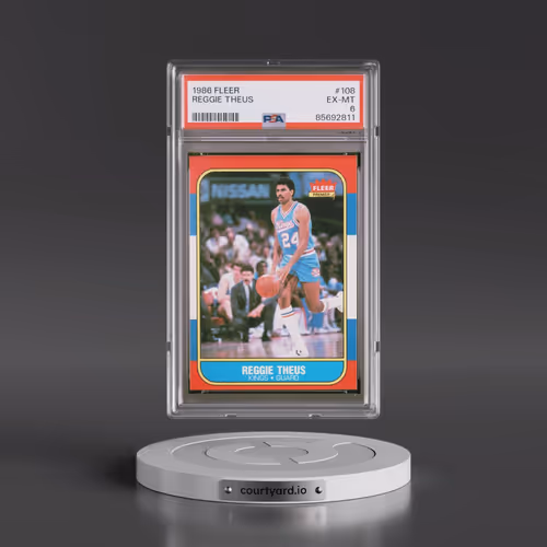 1986 Fleer #108 Reggie Theus (PSA 6 EX-MT)