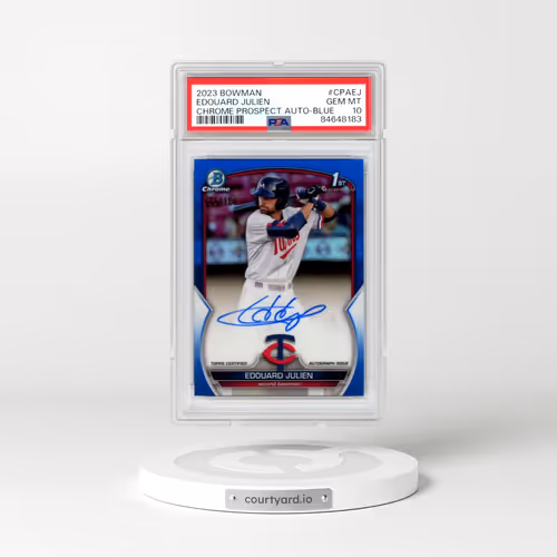 2023 Bowman Chrome Prospect Autographs #CPAEJ Edouard Julien - Blue Refractor (PSA 10 GEM MINT)