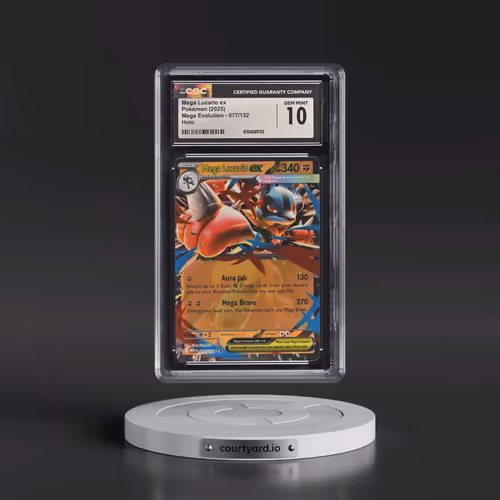 2025 Mega Evolution - MEG EN #077/132 Mega Lucario ex - Holo (CGC 10 GEM MINT)