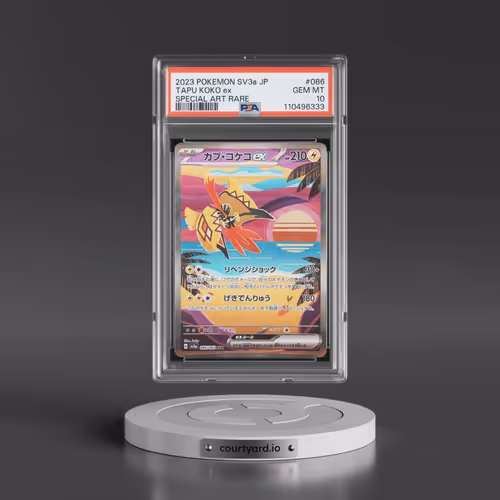2023 Pokémon Sv3a-Raging Surf #086 Tapu Koko EX - Holo Special Art Rare (PSA 10 GEM MINT)