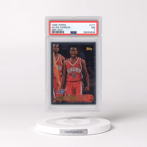 1996 Topps #171 Allen Iverson - NBA 50th (PSA 7 NM)