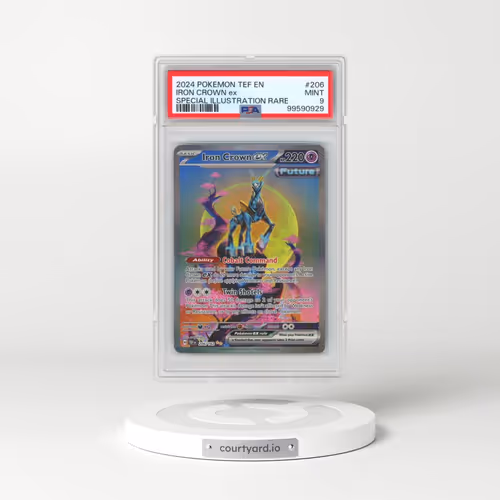 2024 Pokémon Tef EN-Temporal Forces #206 Iron Crown EX - Holo Special Illustration Rare (PSA 9 MINT)