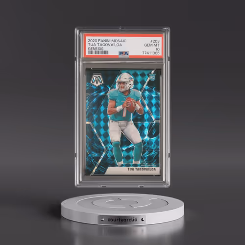 2020 Panini Mosaic #203 Tua Tagovailoa - Genesis (PSA 10 GEM MINT)