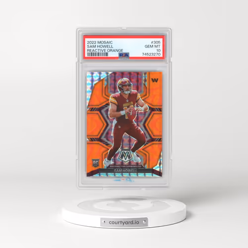 2022 Panini Mosaic #305 Sam Howell - Reactive Orange (PSA 10 GEM MINT)