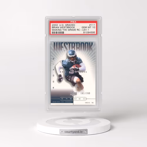 2002 Upper Deck Graded #111 Brian Westbrook - Making the Grade RC-Lev.1 (PSA 10 GEM MINT)