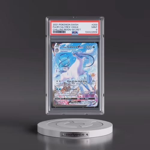 2021 Pokémon Sword & Shield Chilling Reign #203 Ice Rider Calyrex Vmax - Full Art Secret (PSA 9 MINT