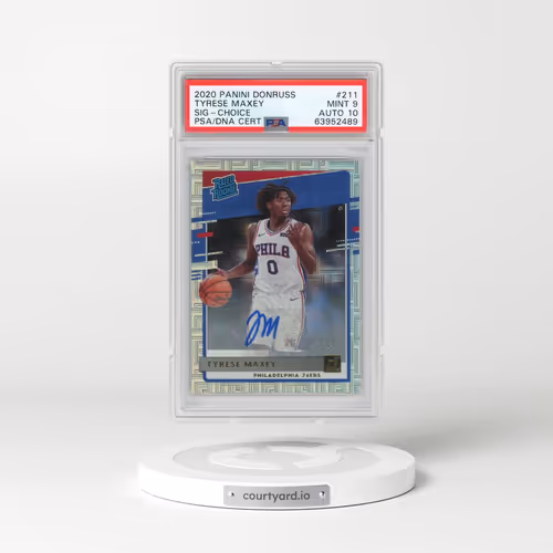 2020 Panini Donruss #211 Tyrese Maxey - Signature-Choice (PSA 9 MINT)